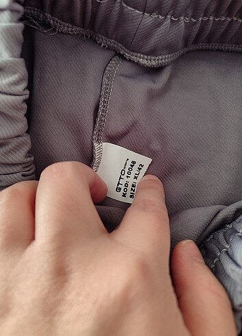 xl Beden Krep kumaş bağcıklı eşofman pantolon