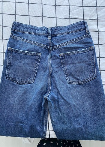 36 Beden Kadın Mavi Midi Boy Denim Jean