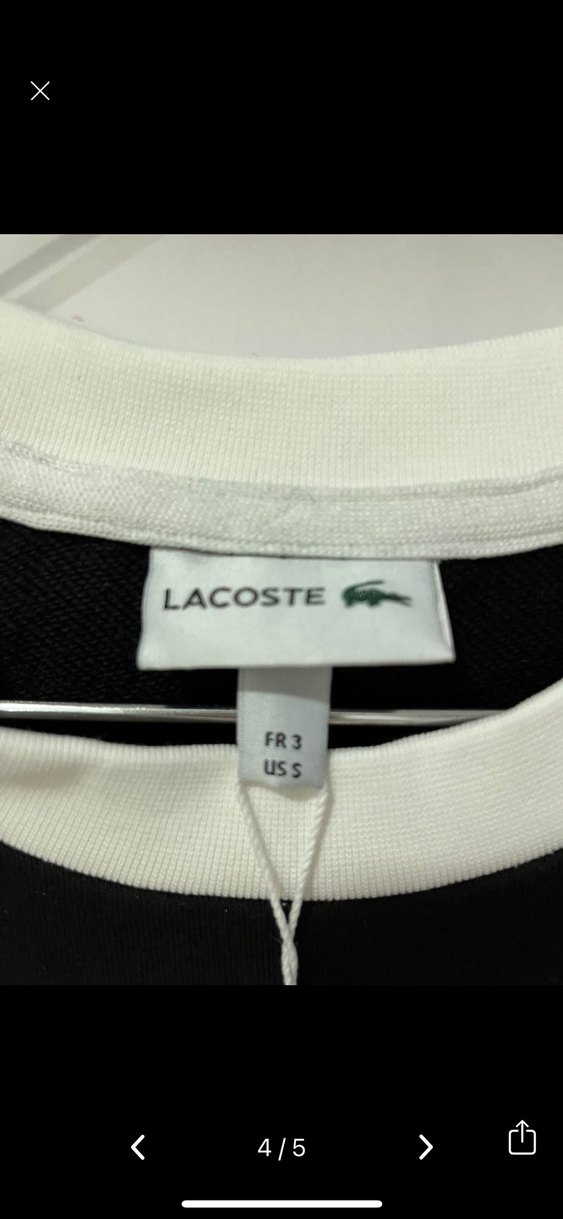 Lacoste Siyah Beyaz Uzun Kollu Sweatshirt - Görsel 4