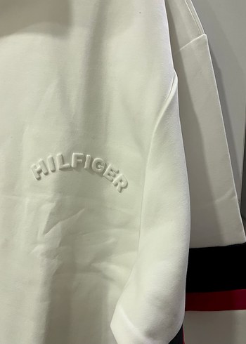Tommy Hilfiger Beyaz Fermuarlı Erkek Sweatshirt - Görsel 3