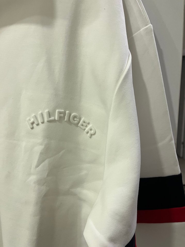 Tommy Hilfiger Beyaz Fermuarlı Erkek Sweatshirt - Görsel 3