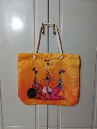  Beden turuncu Renk Afrikalı kadınlar plaj çantası