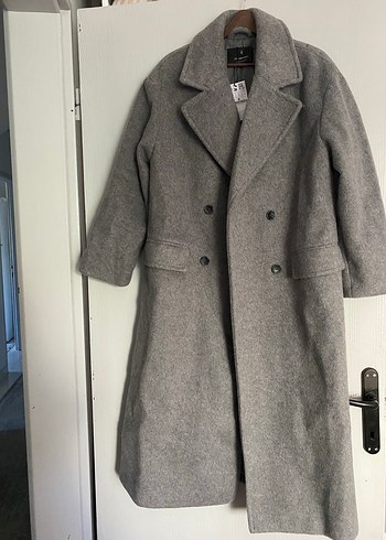 Stradivarius Gri Kaban
