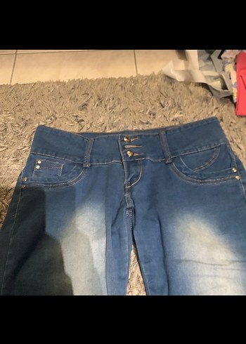 Kadın Mavi Denim pantalon 42 beden - Görsel 2