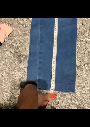 Kadın Mavi Denim pantalon 42 beden - Görsel 5