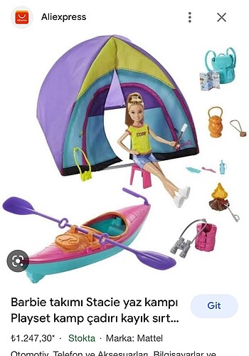 Mattel Barbie stacie yaz kampı