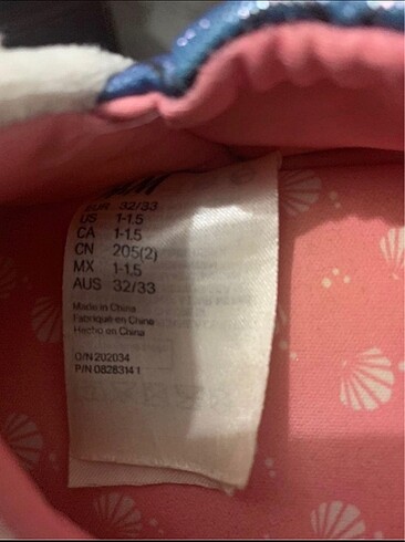 H&M Kız çocuk panduf 33 numara