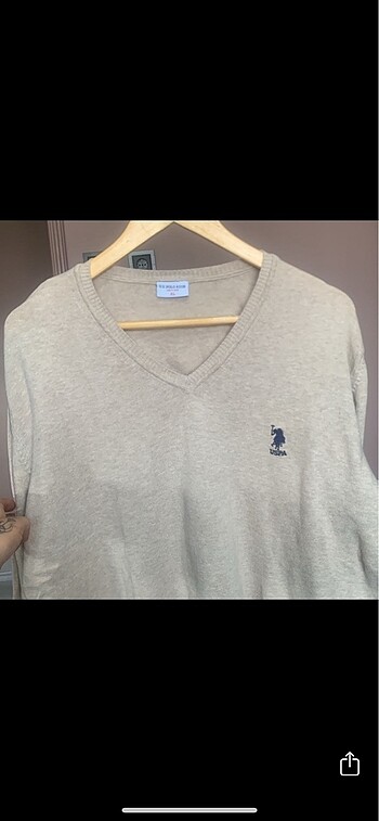 U.S.POLO ASSN erkek kazak xl krem rengi