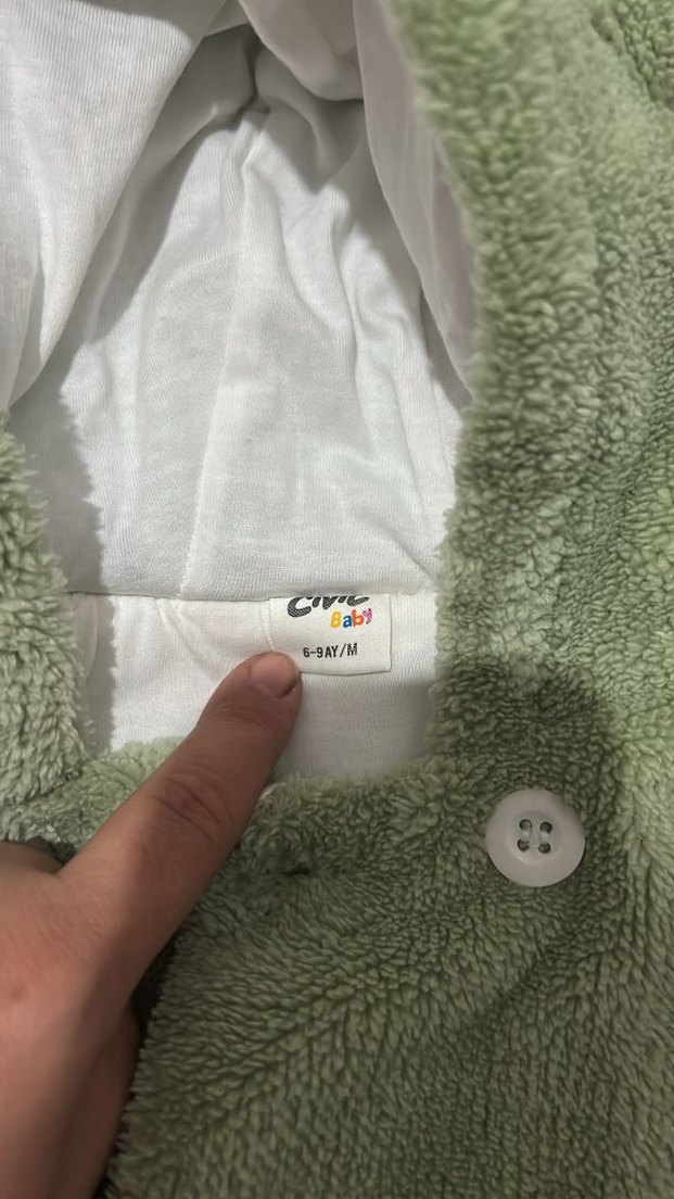 Düğmeli Erkek Çocuk Yeşil Kaban - Görsel 4