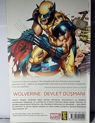  Wolverine Devlet Düşmanı Çizgi Roman