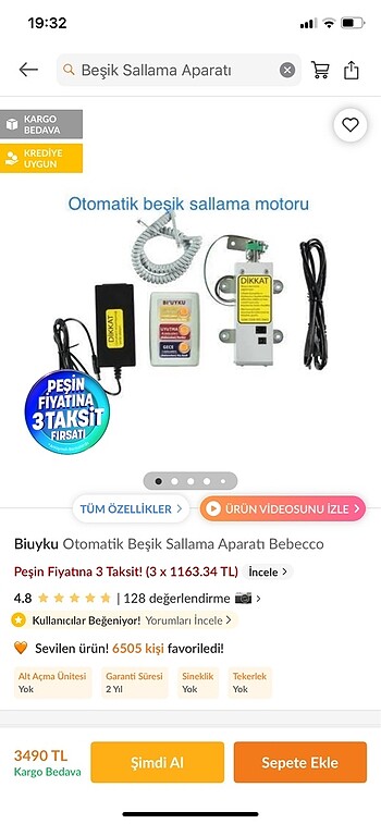 Otomatik beşik sallama aparatı