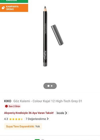 KIKO Göz Kalemi Colour Kajal 12 High-Tech Gri 01