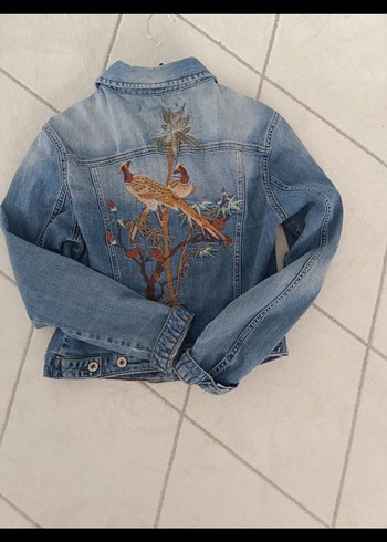 Nakışlı Bohem Denim Ceket - Görsel 2