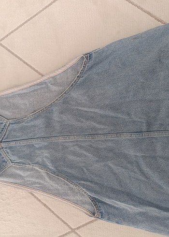 Kemerli Denim Tulum SLOPET - Görsel 3