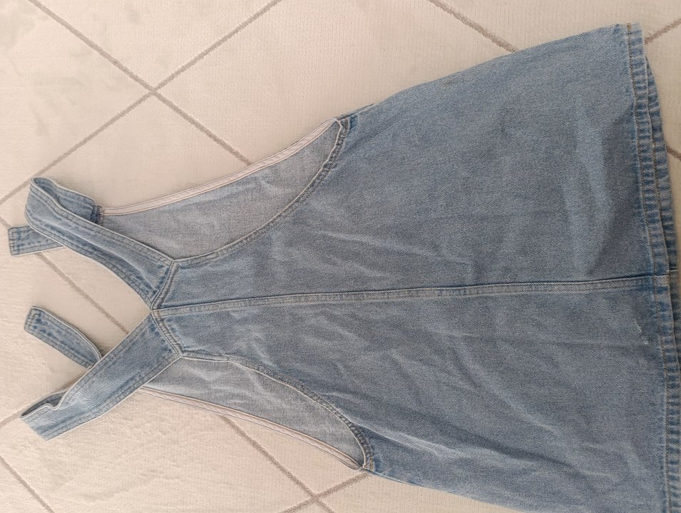 Kemerli Denim Tulum SLOPET - Görsel 3