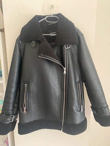 stradivarius biker deri ceket