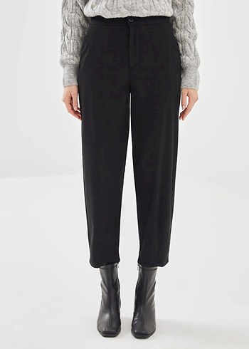 LC Waikiki LCW Modest Siyah Standart Fit Kadın Pantolon