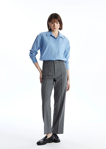 LCW Vision Gri Dar Fit Kadın Pantolon