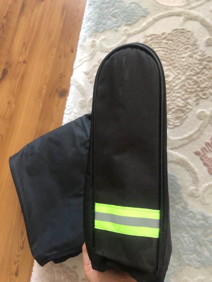 Fermuarlı Siyah Motosiklet elçik koruma reflektorlu - Görsel 2