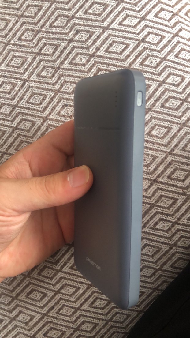 Gri Power Bank, USB ve Type-C Girişli - Görsel 2