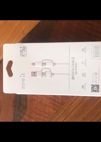 Zore 65W Beyaz Hızlı Telefon Şarj Kablosu - Görsel 2