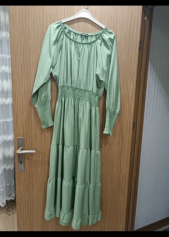 Yeşil Uzun Bohem Elbise - Görsel 2