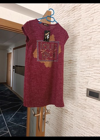 Kürk Detaylı Bordo Uzun Kadın Kazak - Görsel 2