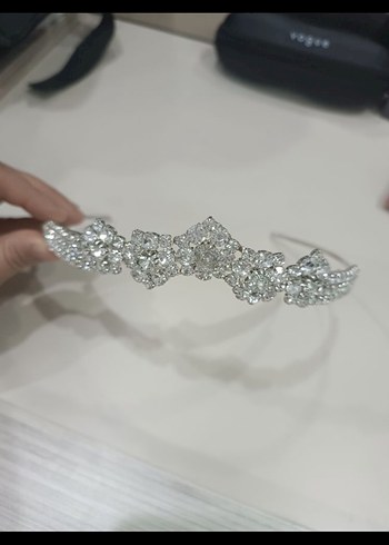 Beyaz Payetli Gelin Tacı - Görsel 2