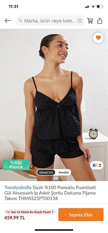 trednyolmilla pijama takimi