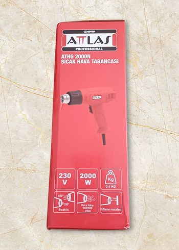 Kırmızı ATTLAS Sıcak Hava Tabancası - Görsel 5