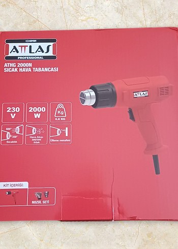 Kırmızı ATTLAS Sıcak Hava Tabancası - Görsel 4