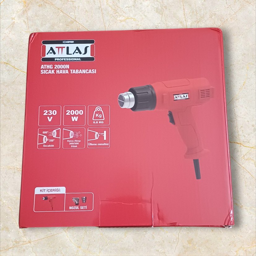 Kırmızı ATTLAS Sıcak Hava Tabancası - Görsel 4