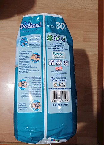 Diğer Dr. Pedical Large Yetişkin Hasta Bezi 30'lu