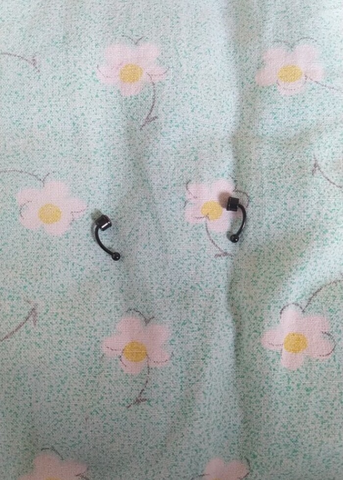 Mıknatıslı burun hızma piercing siyah - Görsel 2