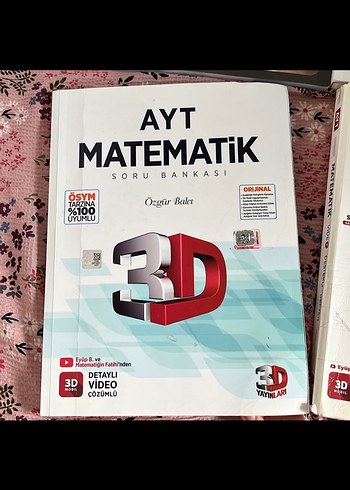 AYT Matematik 3D Soru Bankası Video Çözümlü