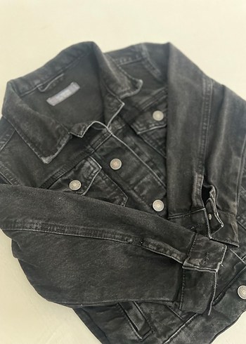 Siyah Düğmeli 6-7 Yaş Denim Ceket
