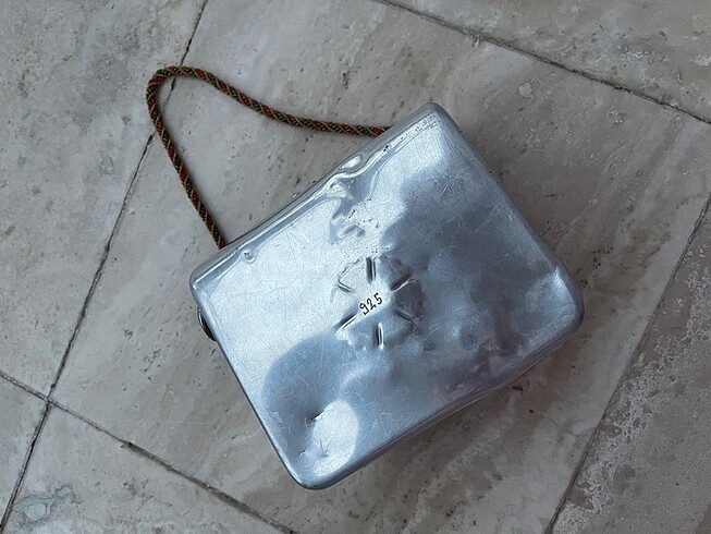 Beden Antika vintage çanta metalik