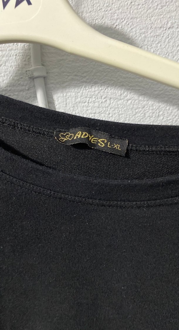 Siyah Baskılı Kadın Sweatshirt - Görsel 4