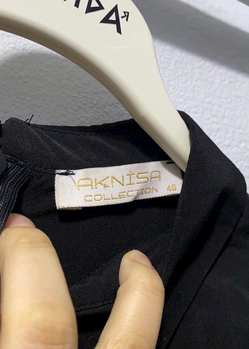 Tüy detaylı Siyah  Kadın Bluz - Görsel 3