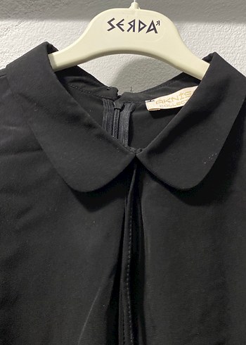 Tüy detaylı Siyah  Kadın Bluz - Görsel 4