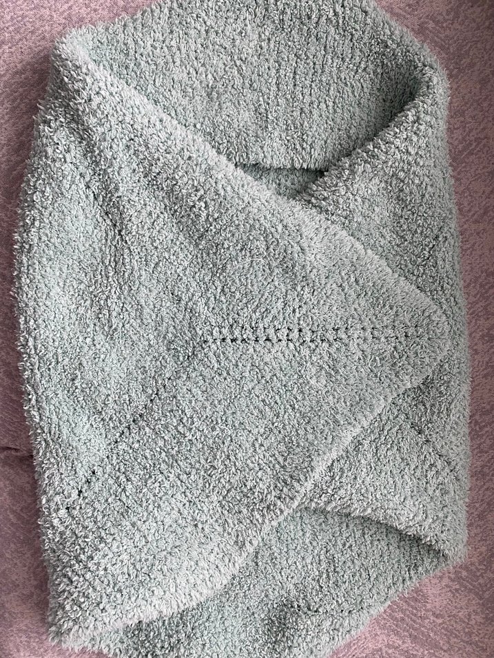 Ay yeşili el örmesi kundak Bebek Battaniyesi - Görsel 2