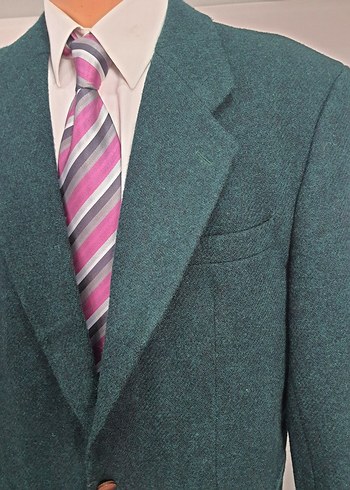 Koyu Yeşil Vintage Erkek Ceket - Görsel 2