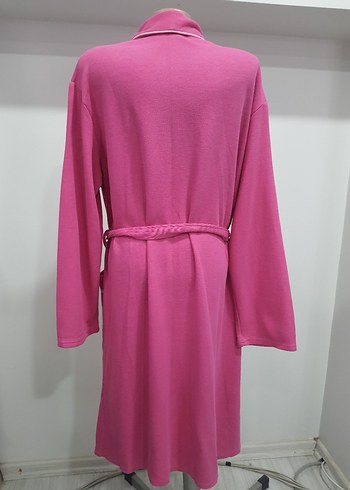 Renkli Nakışlı Pembe Kadın Sabahlık - Görsel 4