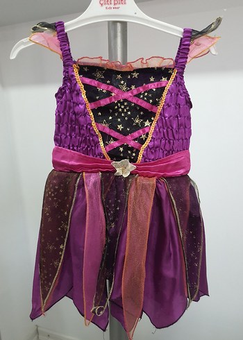 Mor Gotik Nakışlı Kız Çocuk Kostümü