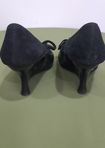 39 Beden siyah Renk Klasik Siyah Tokalı Kadın Topuklu Ayakkabı