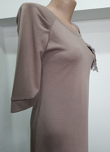 AÇIK KAHVE ÇAN ELBİSE - Görsel 3