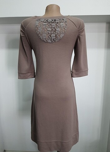 AÇIK KAHVE ÇAN ELBİSE - Görsel 5