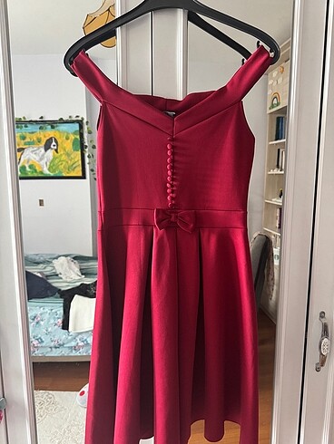 Bordo Mini Elbise