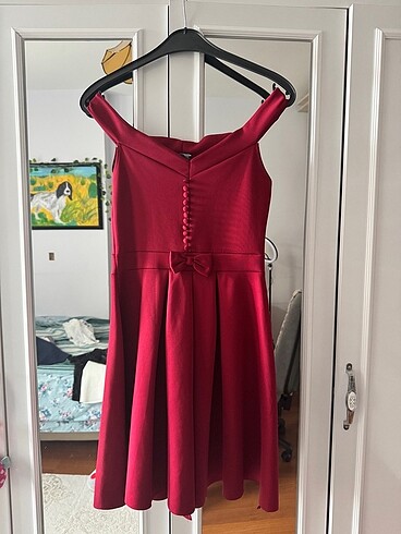 Diğer Bordo Mini Elbise