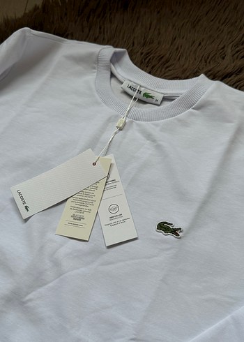l Beden Lacoste Beyaz Uzun Kollu Sweatshirt
